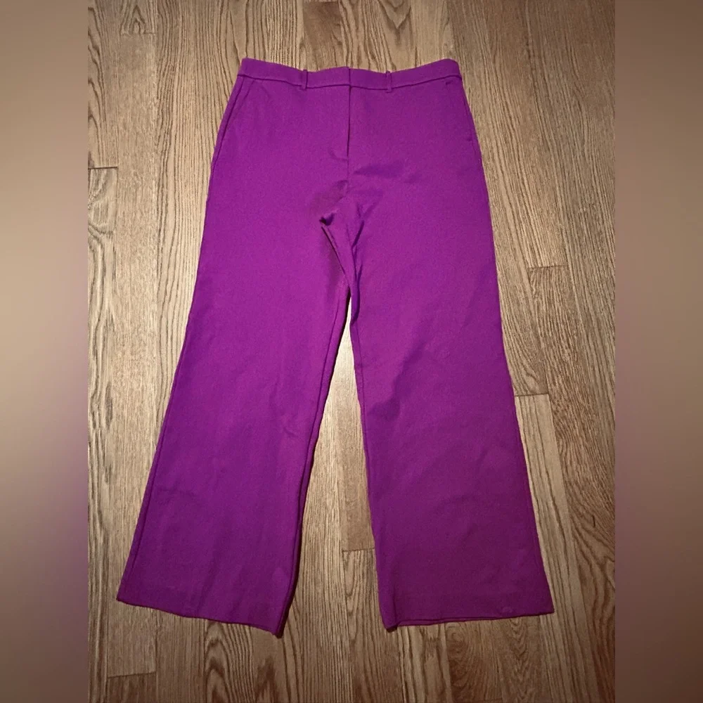 Boden Luxe Magenta Wide-Leg Trouser Pants Fuchsia Magenta • Long Length (16–18L) - Picture 2 of 12